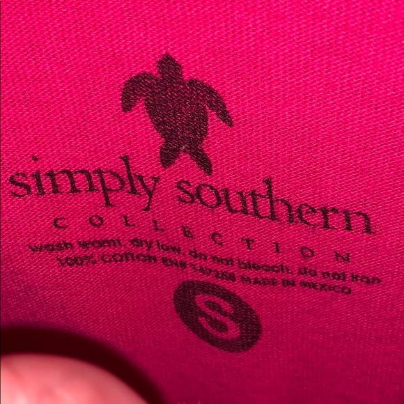 2 pack of Simply Southern shirts colors: blue,pink - Picture 8 of 8